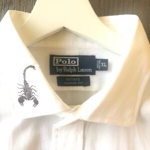 Polo by Ralph Lauren White Polo Shirt Classic with exclusive Scorpio Design